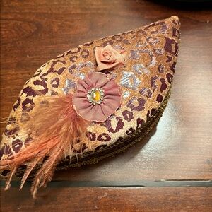 Leopard Print Decorative Jewelry Box with Pink Floral Accent